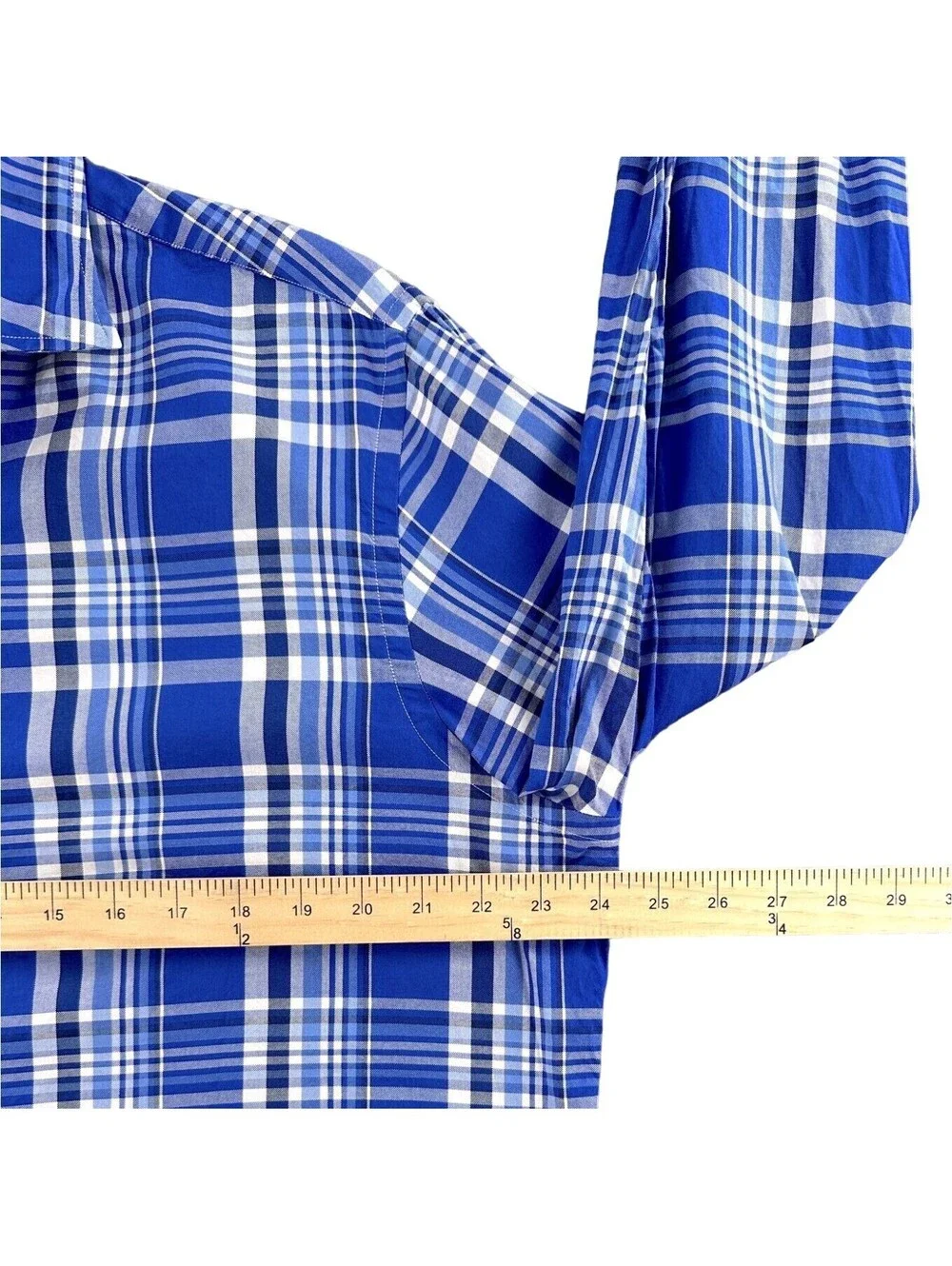 Polo Ralph Lauren Blue Plaid Luxury Oxford Shirt Large
